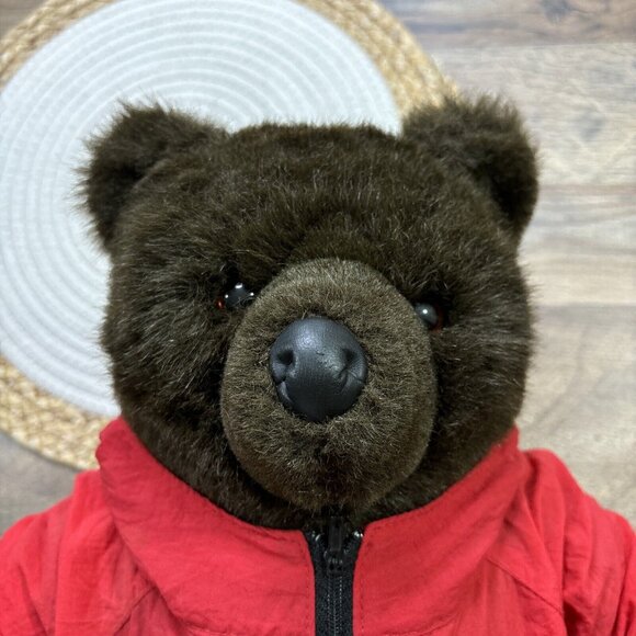 LL Bean Teddy Bear Plush with Red Jacket + LL Bear Hardcover Book - Picture 6 of 12